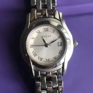 Gucci | Accessories | Gucci 550l Date Adjust Silver Dial 